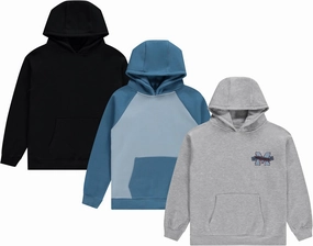 STITCH & STONE Boys' Hoodie Sweatshirt Set - Cozy, Durable, and Stylish - Pack of 3 with Cool Designs