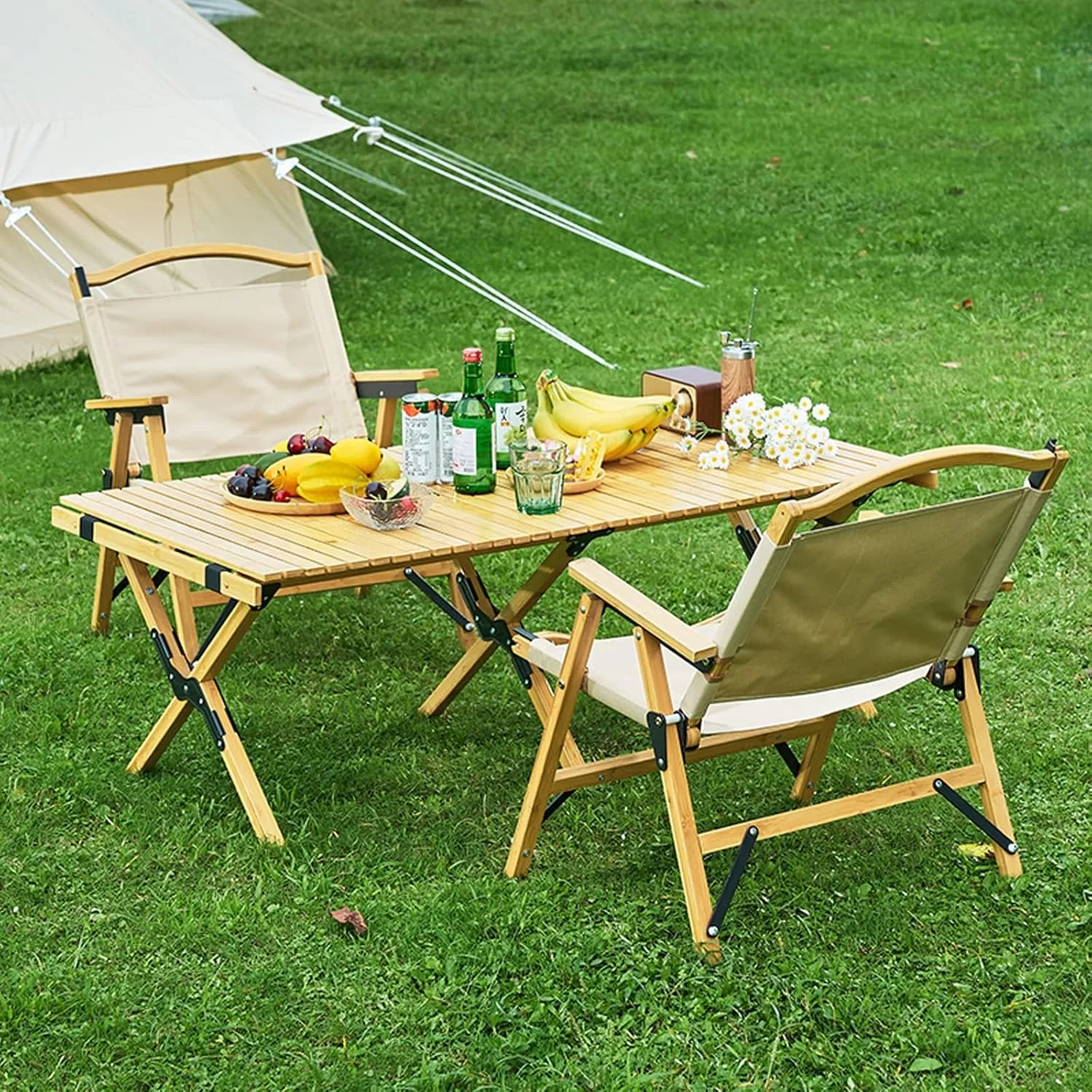 Sturdy Folding Table Portable, Aluminum Camping Tables with Carry Bag, Portable Table for Beach, Backyard, Lawn, Tailgating (Size : 47.2x23.6x17.3in)