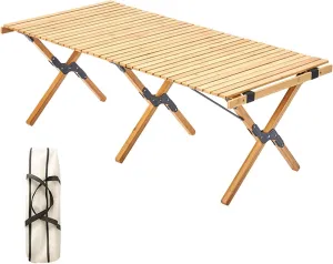 Sturdy Folding Table Portable, Aluminum Camping Tables with Carry Bag, Portable Table for Beach, Backyard, Lawn, Tailgating (Size : 47.2x23.6x17.3in)
