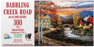 SUNSOUT INC - Babbling Creek Road - 300 pc Jigsaw Puzzle by Artist: John Zaccheo - Finished Size 18" x 24" - MPN# 62155