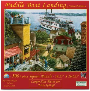 SUNSOUT INC - Paddle Boat Landing - 500 pc Large Pieces Jigsaw Puzzle by Artist: Susan Brabeau - Finished Size 19.25" x 26.625" - MPN# 44318