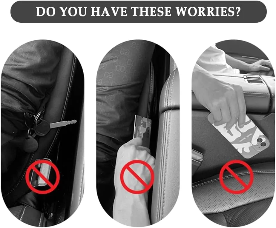 Super Flexible Car Seat Gap Filler,Durable Car Organizer Between Seats for Tightly Filling Seat Gaps,Universal CCar Side Seat Gap Filler CCar Accessories for Women & Men (Orange/2PCS)…