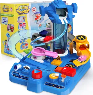 Super Wings Slot Car Race Track Sets, Playset 16"x15"x15" for 3 4 5 6 7 8 Year Old Boys, Toddler Toys for Boys Girls Gifts, Kids Race Track for Boy Car Adventure