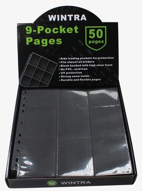 Superior 9-Pocket Double-Sided Trading Card Pages, 900 Pockets Side-Loading Card Binder Sleeves,Card Protector Sheets for Various Trading and Sports Cards