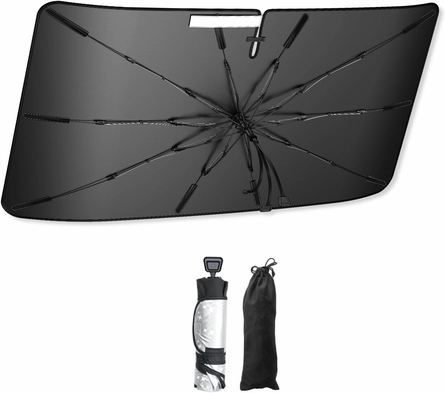 SXCY for 2024 2025 Hyundai Kona Windshield Umbrella Sunshade [Easier Foldable] for 2024 2025 Hyundai Kona Accessories 2025 Kona Sunshade Umbrella 2025 Kona Windshield Umbrella Sun Shade