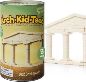 Taksa Toys Ancient Greek Facade Stem Toys Unique Educational Stackable Building Blocks, for Kids Ages 7 8 9 10  Years Old, Indoor Architectural Kit Learning Games, Montessori Toys for Children, 55 Pcs