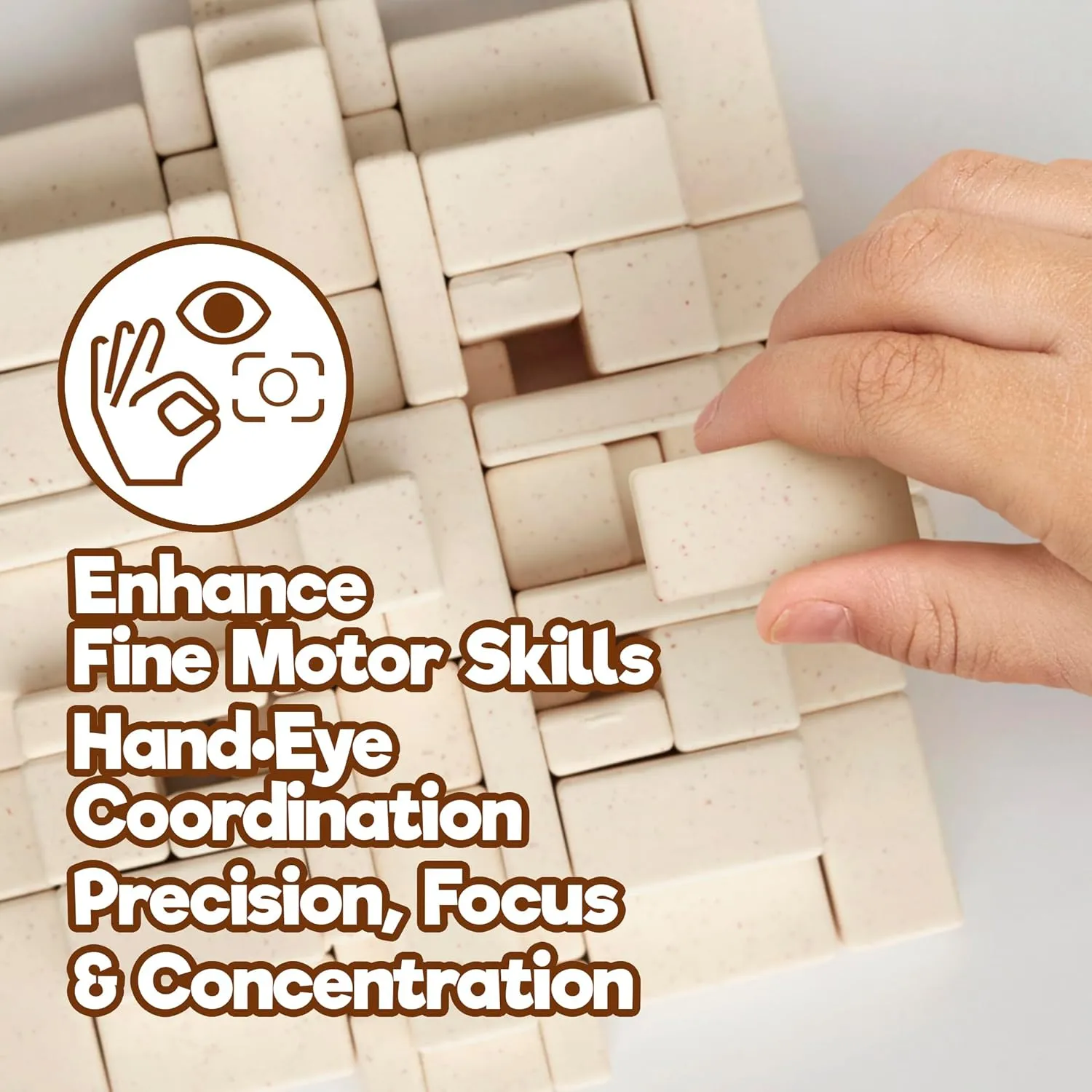 Taksa Toys Arch-Kid-Tech Ancient Mayan Pyramid Architecture STEM Building Blocks - 102-Piece Educational & Stackable Learning Set for Kids, Indoor Architectural Kit - Montessori Toys for 7  Years Old
