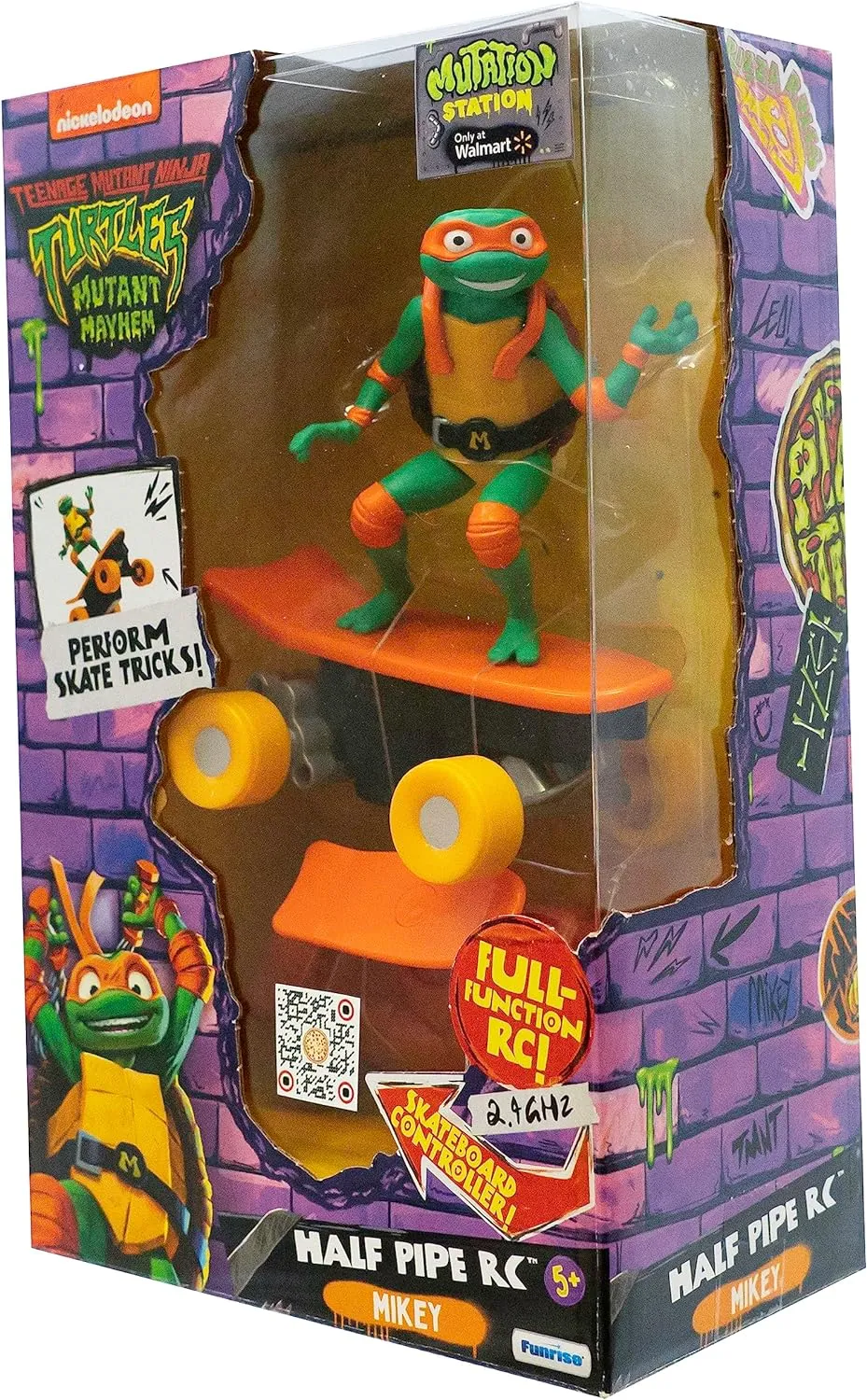 Teenage Mutant Ninja Turtles Michelangelo Half Pipe RC Vehicle Movie Edition Ages 5  - Skate   Performs Tricks - 2.4GHz RC Controller