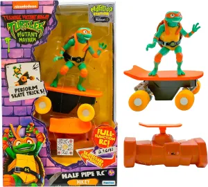 Teenage Mutant Ninja Turtles Michelangelo Half Pipe RC Vehicle Movie Edition Ages 5  - Skate   Performs Tricks - 2.4GHz RC Controller