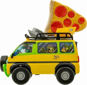 Teenage Mutant Ninja Turtles Toy, Pizza Blaster RC Vehicle with 6 Foam Pizza Launchers, TMNT Remote Control Toy for Kids, Mutant Mayhem, Ages 5 