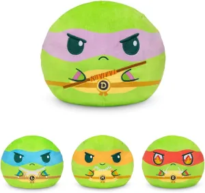 TeeTurtle Teenage Mutant Ninja Turtles 6" Reversible Plushie Bundle - Includes Raphael, Donatello, Leonardo, and Michelangelo - Cute Kawaii Soft Stuffed Animal