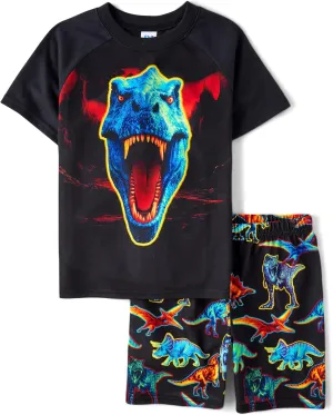 The Children's Place Boys Sleeve Top and Shorts,2 Piece Pajama Set