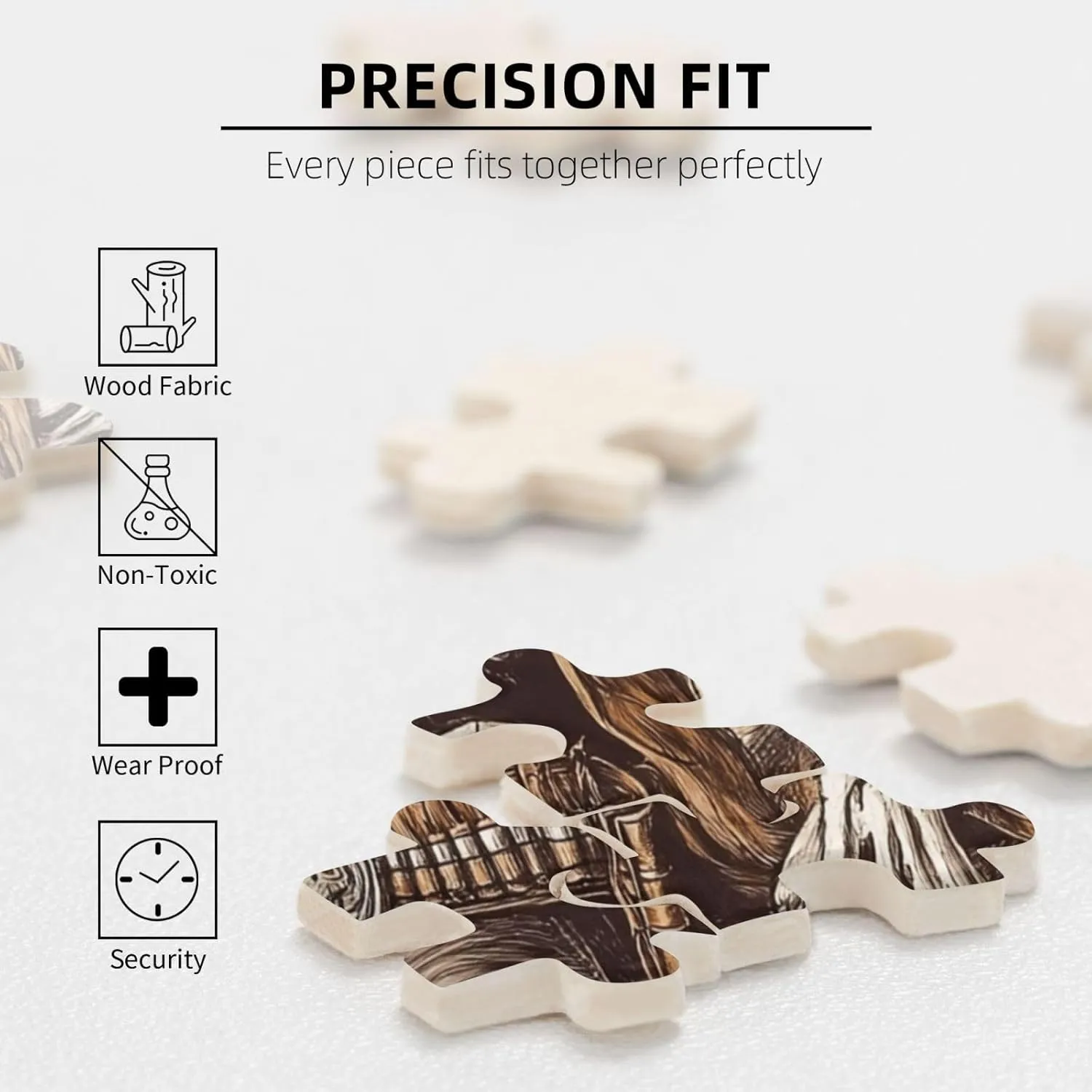 The Skeletons in The Desert Drink Alcohol,1000 Piece Wooden Puzzle for Adults,Brain Training Challenge,Stress Relief Activity,Unique Artwork for Adults,Eco-Friendly Woodens Pieces