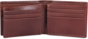 The Antiq Leather Wallet for men with RFID Blocking, Gift for Him, Bifold Wallets with 9 Credit Cards 1 ID Window, Wallet for Men, Men's Purse, Currency Organiser Single ID Wallet (Wine)
