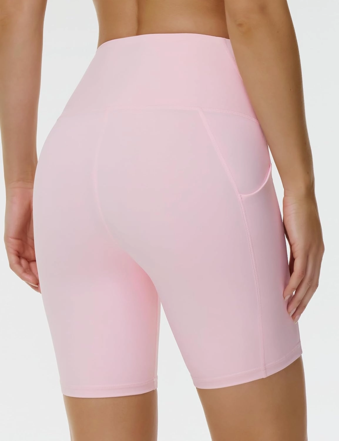 THE GYM PEOPLE Women's High Waist Workout Shorts Stretchy Tummy Control Yoga Biker Running Shorts with Pockets