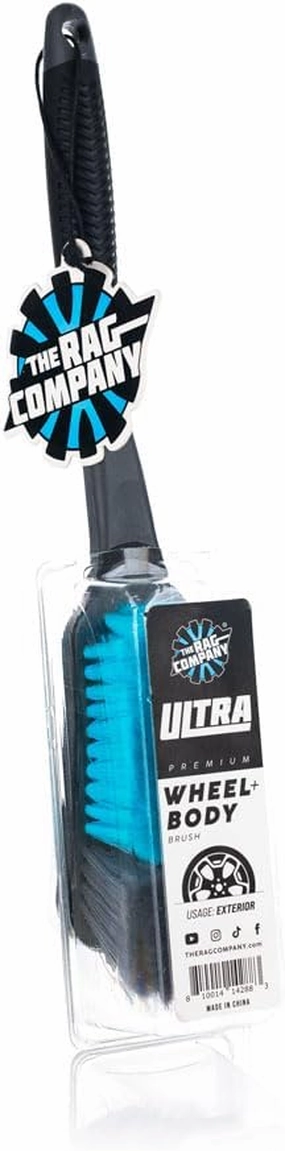 The Rag Company - ULTRA Wheel and Body Brush - Multi-Directional Soft Tip Bristles Safe for Wheels, Tires, and Body Panels on Cars, Trucks, and SUVs - Patented Design Made by Pro Detailers