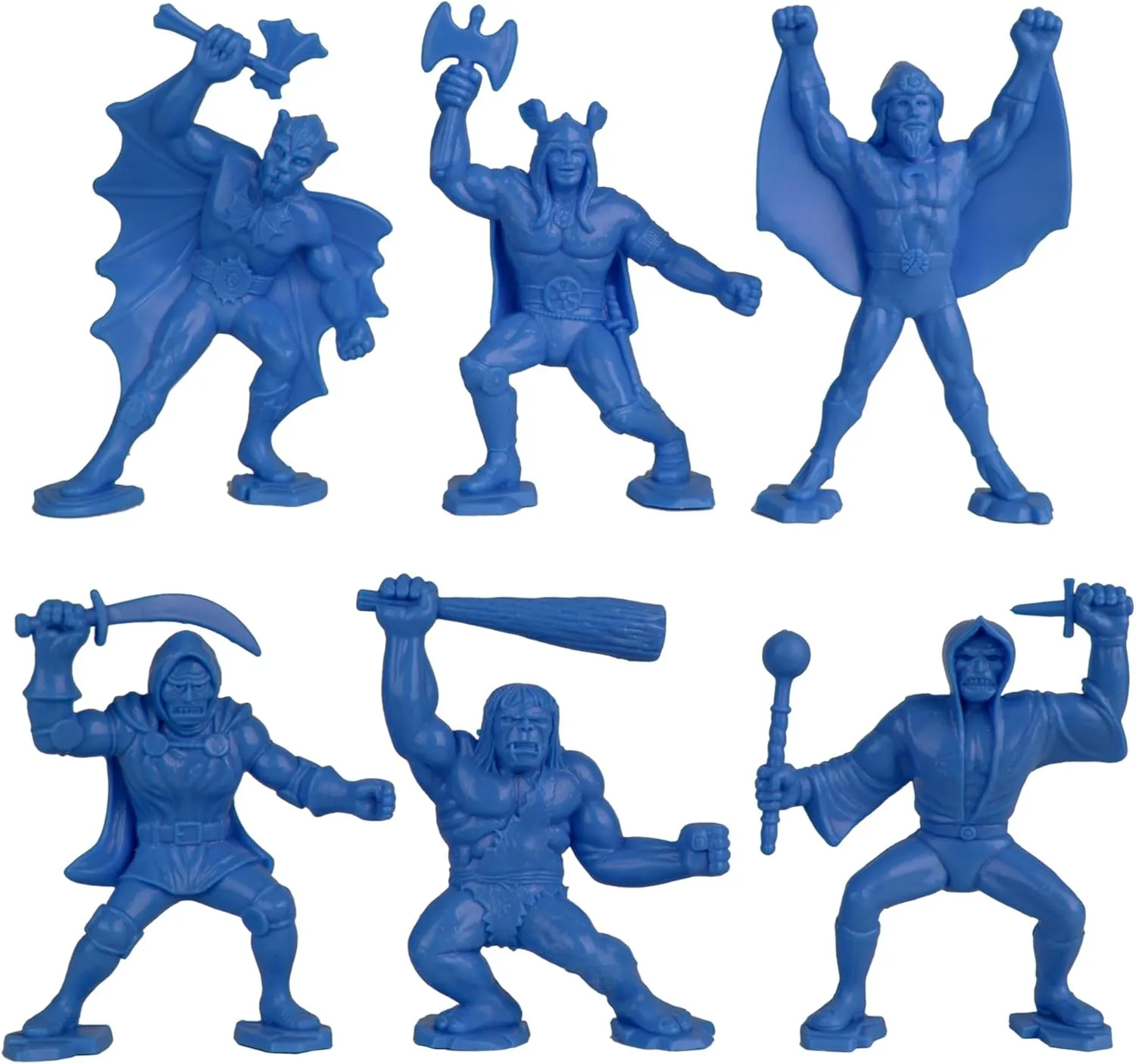 TimMee Legendary Battle Fantasy Figures - 3 inch Blue vs Lime Green 24pc Set - US Made