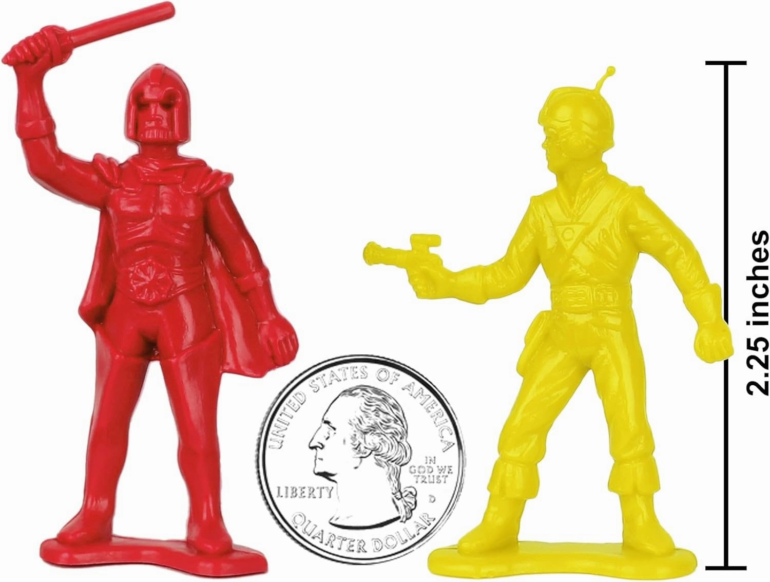 TimMee Galaxy Laser Team Space Figures - Red vs Yellow 50pc Set - Made in USA