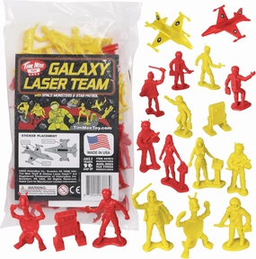 TimMee Galaxy Laser Team Space Figures - Red vs Yellow 50pc Set - Made in USA
