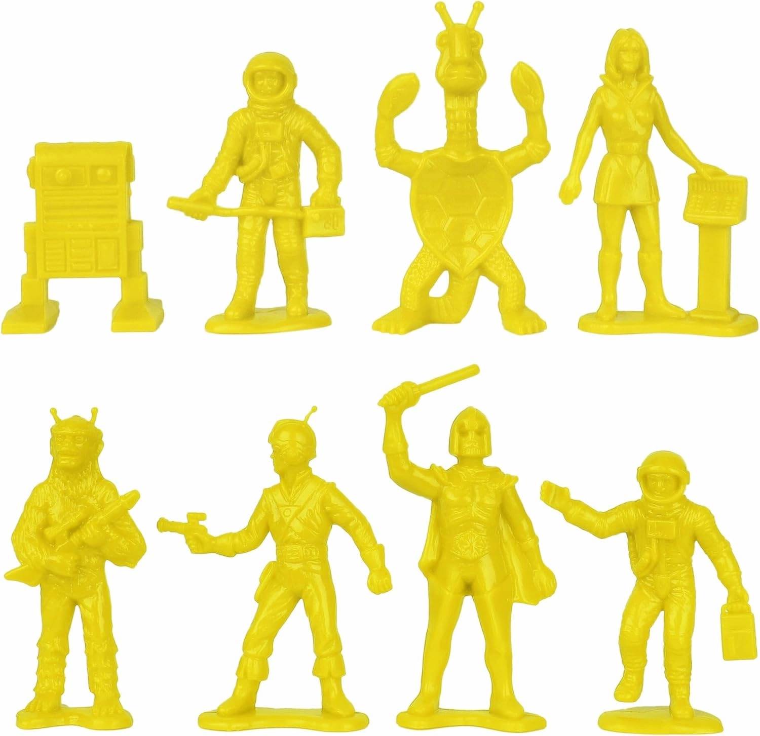 TimMee Galaxy Laser Team Space Figures - Red vs Yellow 50pc Set - Made in USA