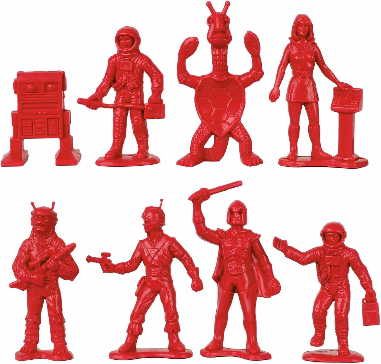 TimMee Galaxy Laser Team Space Figures - Red vs Yellow 50pc Set - Made in USA
