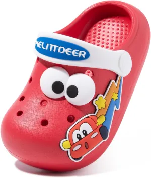Toddlers Boys & Girls Clogs Cute Cars EVA Non-Slip Lightweight Kids Water Shoes for Summer Beach Pool