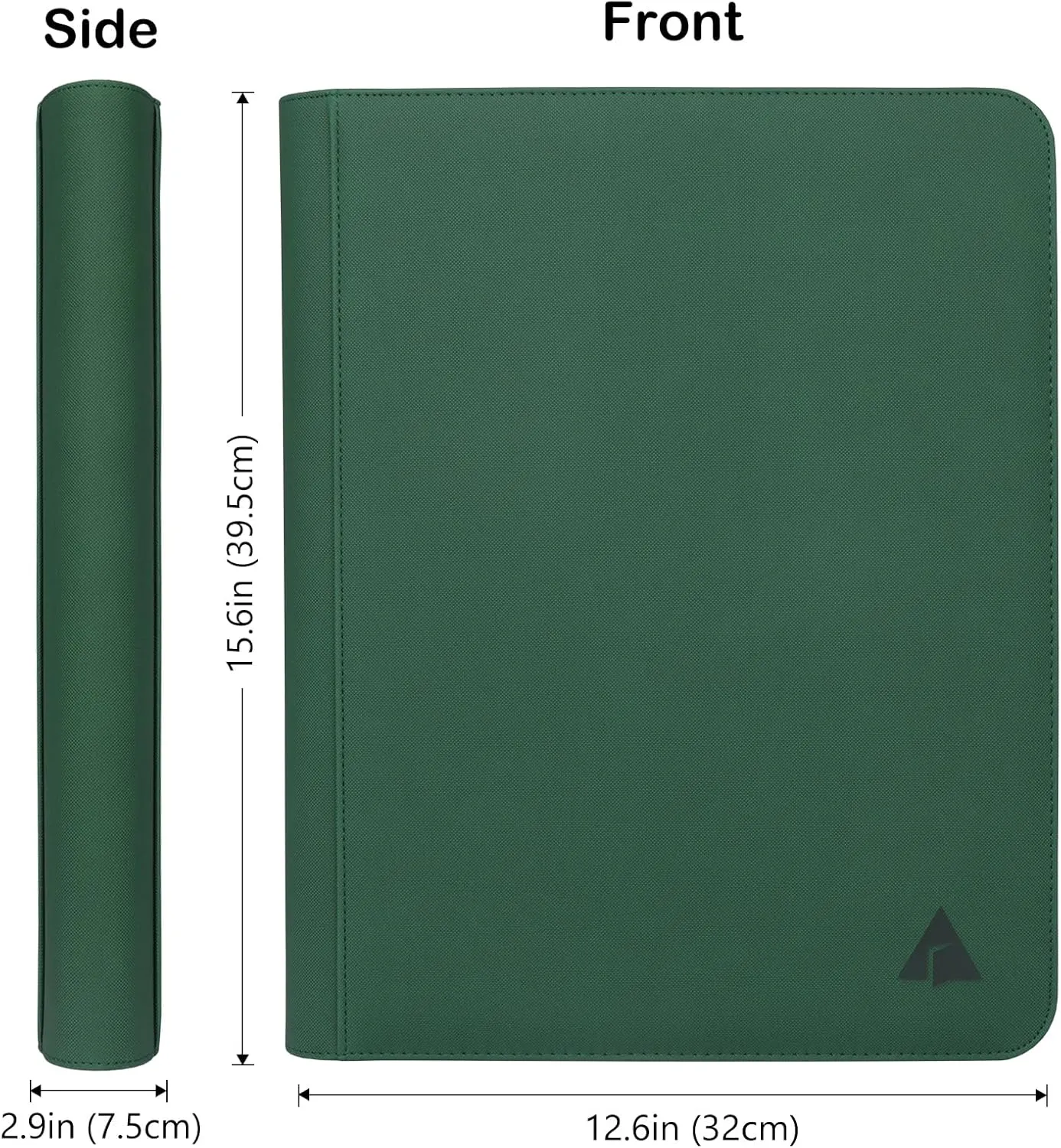 Toploader Binder, Holds 432 Top Loaders, 9 Pockets Top Loader Binder with Sleeves for Cards in 3'' x 4'' Toploaders -Green