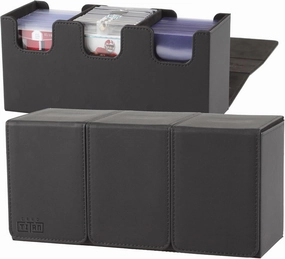 Toploader Storage Box Triple Row - Trading Card Storage Box for Sports Cards and TCG Cards in Top Loaders and One Touch Magnetic Card Holder - Card Case Fits Standard Size Trading Cards