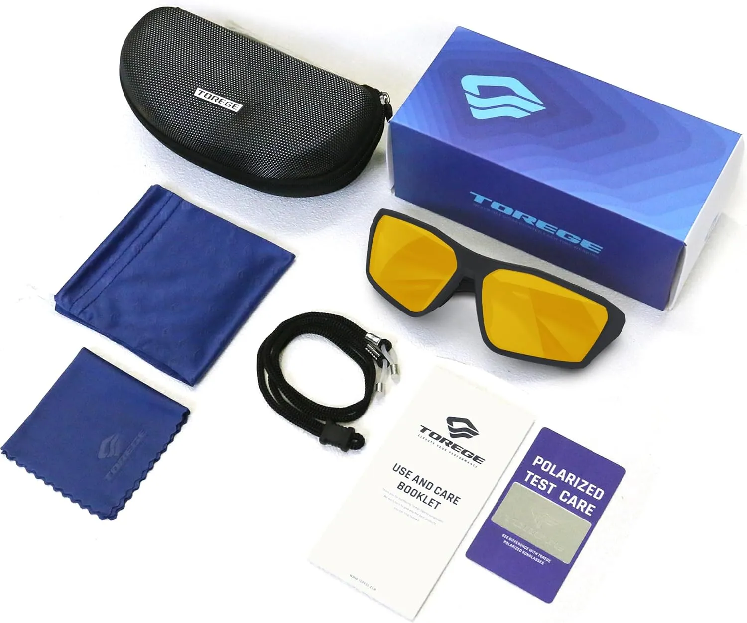 TOREGE Polarized Sports Sunglasses for Men Women Fishing Running Driving Cycling Sunglasses