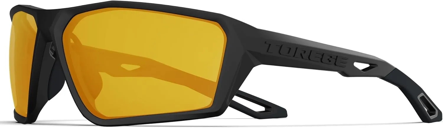 TOREGE Polarized Sports Sunglasses for Men Women Fishing Running Driving Cycling Sunglasses