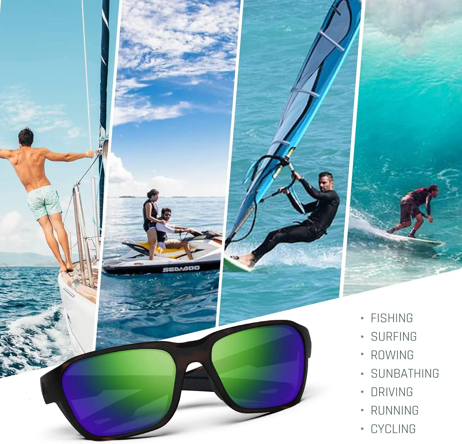 TOREGE Polarized Sunglasses for Men and Womens Oversized Sunglasses UV Protection, Baseball Golf Sun Glasses TR28 TR29 TR30