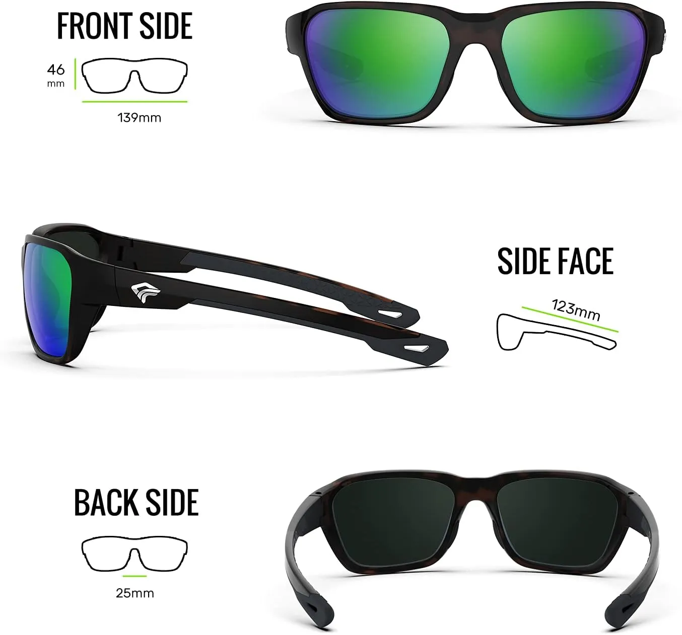 TOREGE Polarized Sunglasses for Men and Womens Oversized Sunglasses UV Protection, Baseball Golf Sun Glasses TR28 TR29 TR30