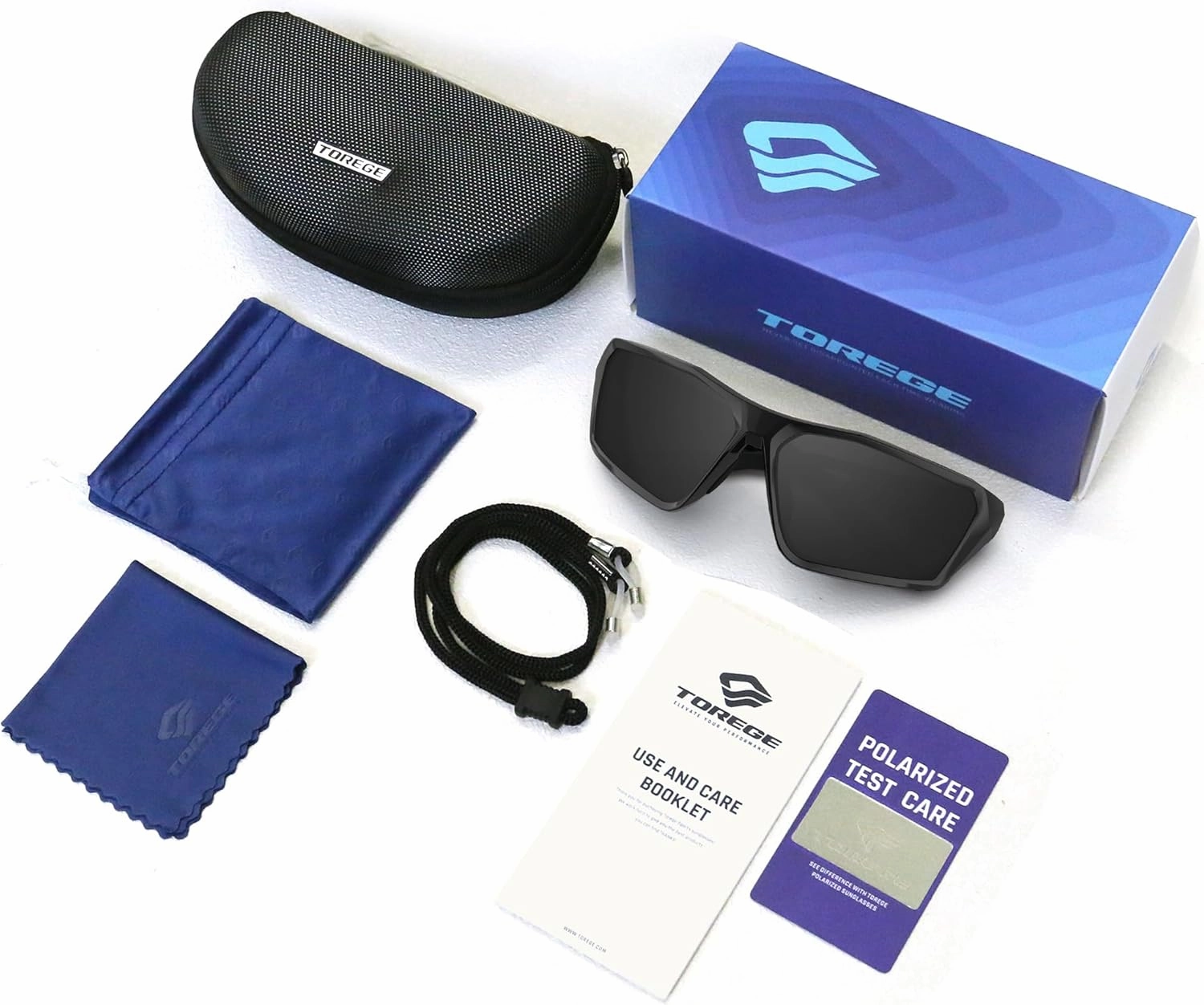 TOREGE Polarized Sports Sunglasses for Men Women Fishing Running Driving Cycling Sunglasses