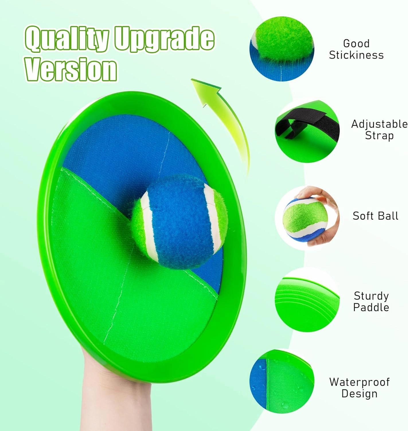 Toss and Catch Ball Game - Ideal Outdoor Beach, Pool & Yard Toy for Toddlers and Kids Ages 4, 5, 6, 7, 8 , Perfect for Boys Girls - Great Birthday Gift & Easter Basket Stuffer