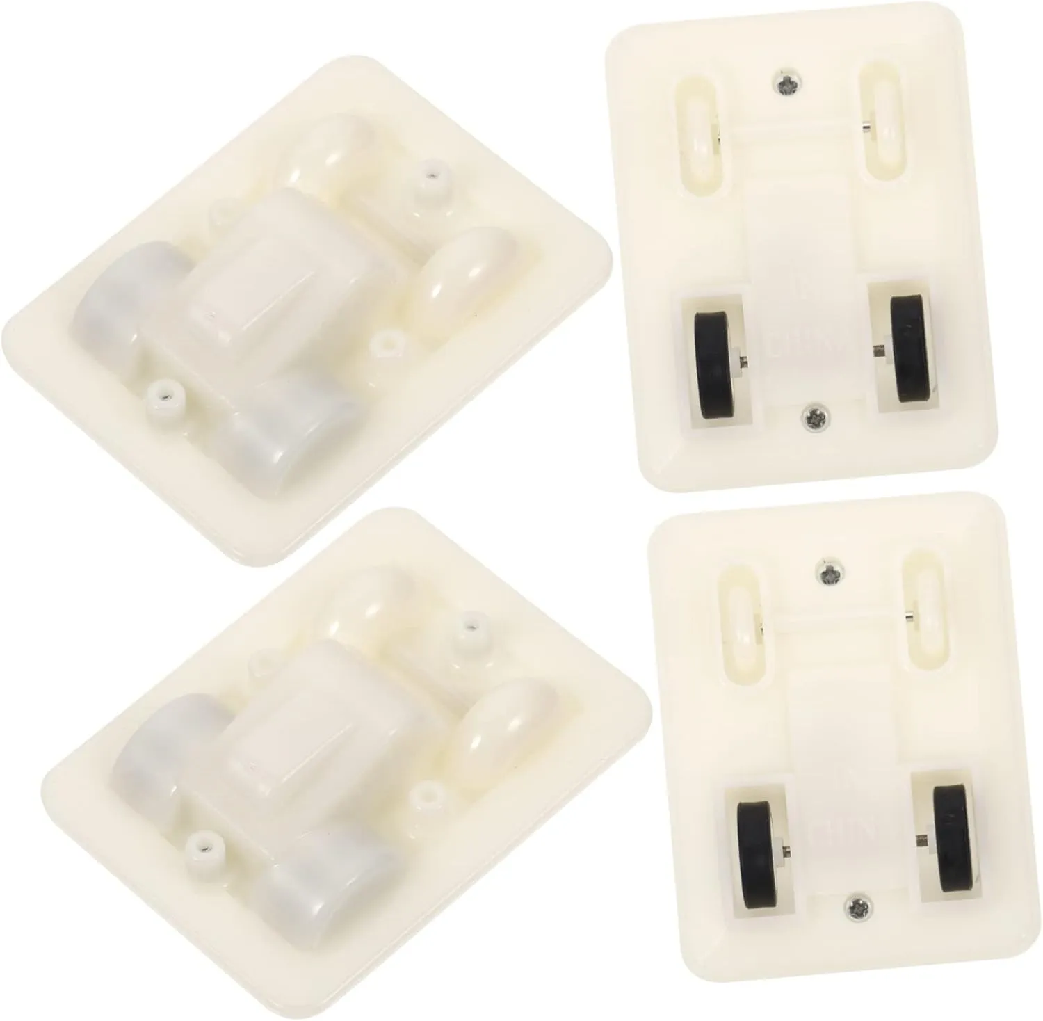 Totority 20 Pcs Pull Back Car Base Truck Accessories Base Model Blank Friction Powered Bases Pullback Pull Back Truck Base Plastic Pull The Cart White Child