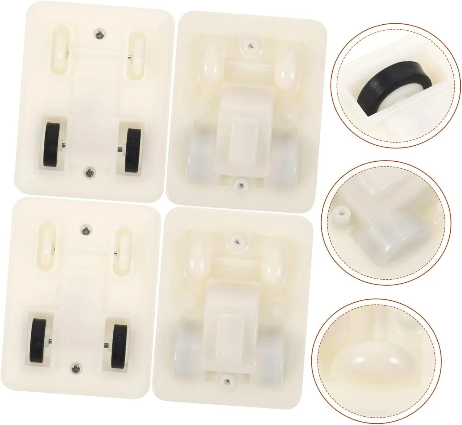 Totority 20 Pcs Pull Back Car Base Truck Accessories Base Model Blank Friction Powered Bases Pullback Pull Back Truck Base Plastic Pull The Cart White Child
