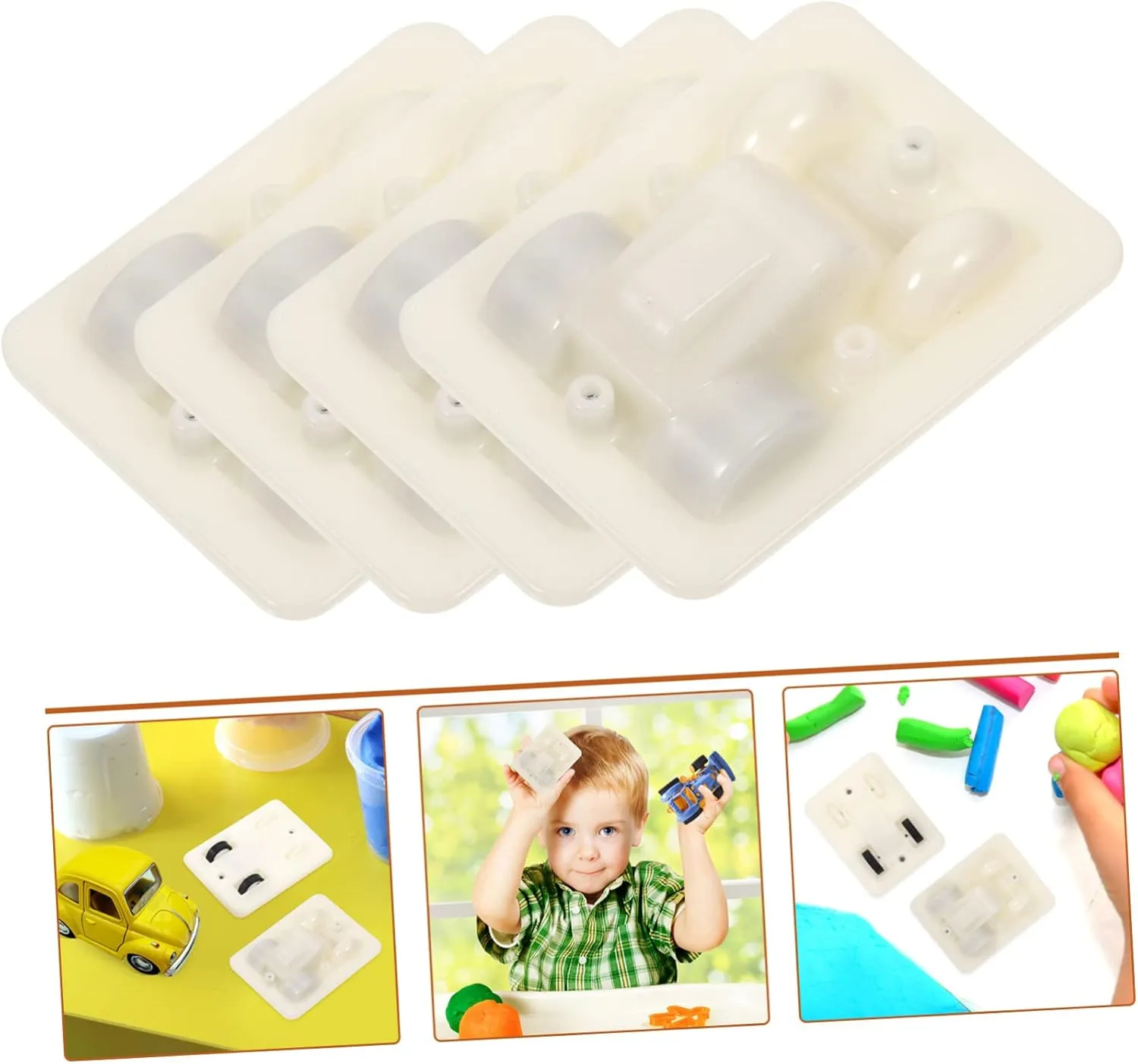 Totority 20 Pcs Pull Back Car Base Truck Accessories Base Model Blank Friction Powered Bases Pullback Pull Back Truck Base Plastic Pull The Cart White Child
