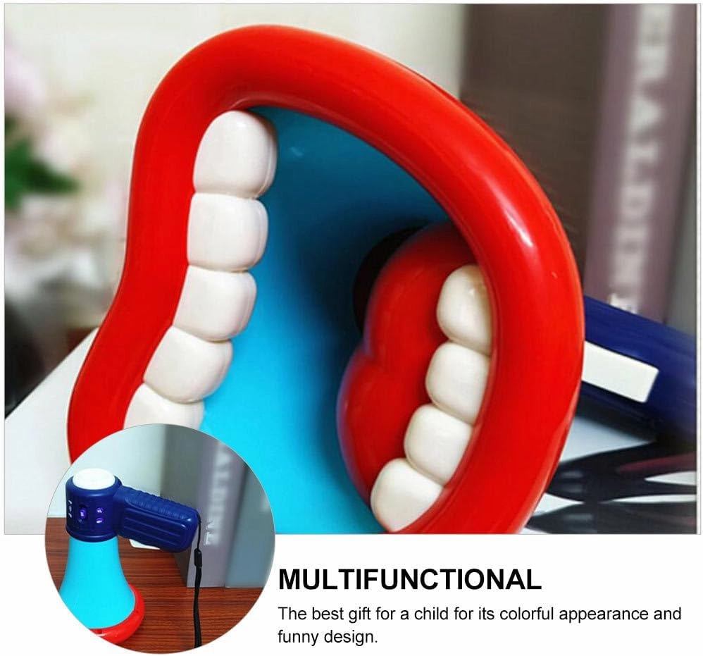 Totority Battery- Operated Megaphone Portable Megaphone Bullhorn Mega Phone Loud Speaker Prize for Kids and Adults Blue