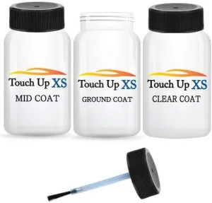TouchupXS-Perfect Match for Subaru Forester K1X Crystal White Pearl 2oz Basecoat and Clearcoat with E-Z Dabber
