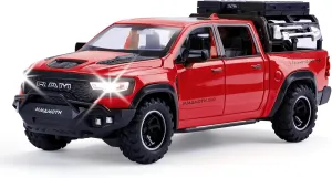 Toy Dodge Mammoth Pickup Truck Model Car Vehicle Toy for Kids Boys 3  Years, Diecast Metal Truck with Sound and Light, 1:32 Alloy Toy Truck for Kids Birthday Gift and Model Collection