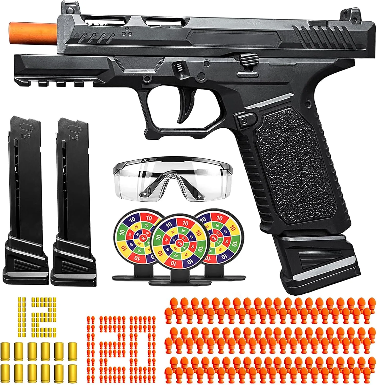Toy Gun, Semi-Automatic Shell Ejecting Toy Gun Pistol Automatic Reloading for Kid, Shooting Games Educational Model Toy Pistol to Cool Toys Gifts for Boys & Girls Ages 6 