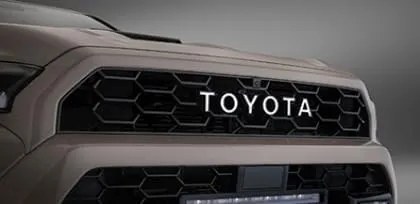 Toyota 4Runner TRD PRO & TRAILHUNTER White Grille Letter Overlay, ABS Plastic