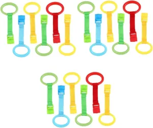 Toyvian 18pcs Pull for Crib Safe Nursery Hanging for Boy Girl Walking Assistance Smooth Edges for Confident Standing Walking Support for Playtime and Development