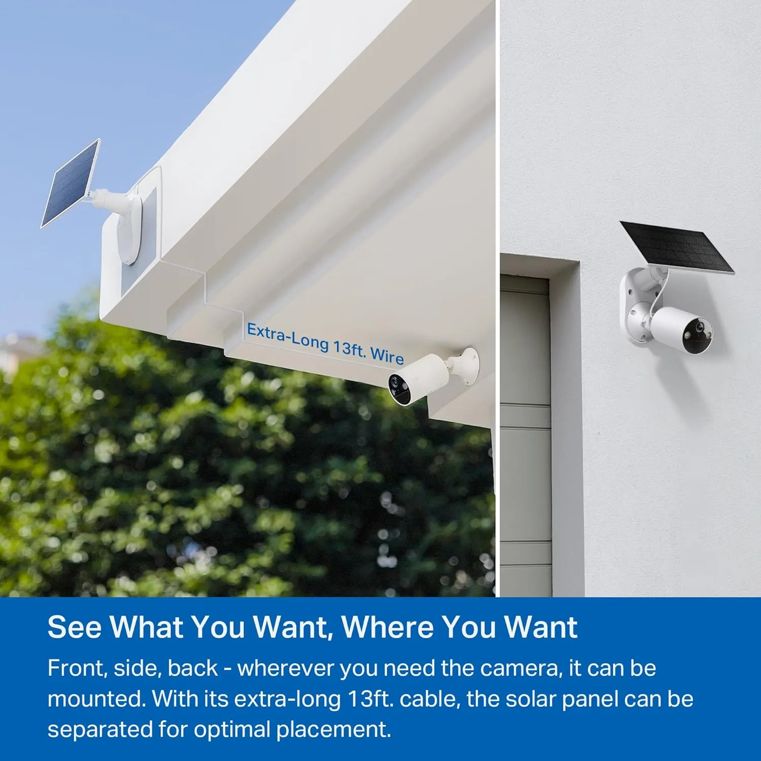 TP-Link 𝗧𝗮𝗽𝗼 SolarCam C402 Kit, Outdoor Battery Camera w/Solar Panel Base, Wireless, 1080P, Free Person/Vehicle Detection, SD/Cloud Storage, Color Night Vision, No Hub Needed, Works w/Alexa