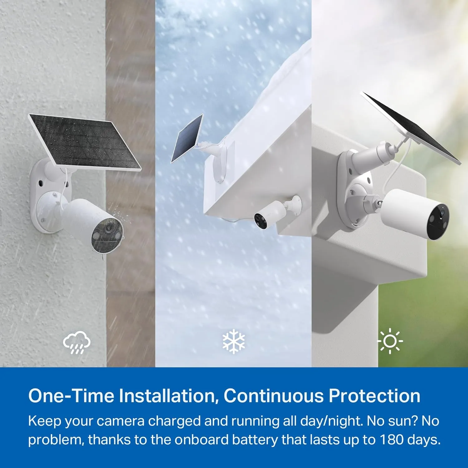 TP-Link 𝗧𝗮𝗽𝗼 SolarCam C402 Kit, Outdoor Battery Camera w/Solar Panel Base, Wireless, 1080P, Free Person/Vehicle Detection, SD/Cloud Storage, Color Night Vision, No Hub Needed, Works w/Alexa