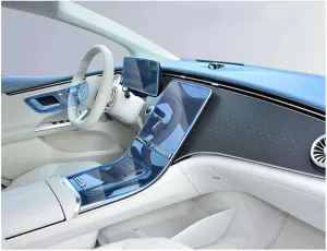 TPU Transparent Film,Fit for Benz EQE 2022 Car Interior Stickers Center Console Dashboard Gear Navigation Screen