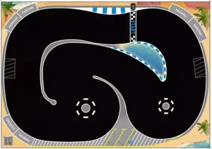 Track for RC Car Model, Compatible with 1:32, 1:43, 1:64, 1:76 Scale Vehicles, Smooth Surface, Flexible Layout for Adults, 800 x 600 MM