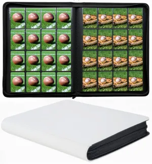 Trading Card Binder 16 Pocket, 1000  Pockets Ringless PU Cover Card Collection Binder, Double Sided Card Binder Collector Album, Card Folder for MTG, TCG, Sports Cards, Game Cards