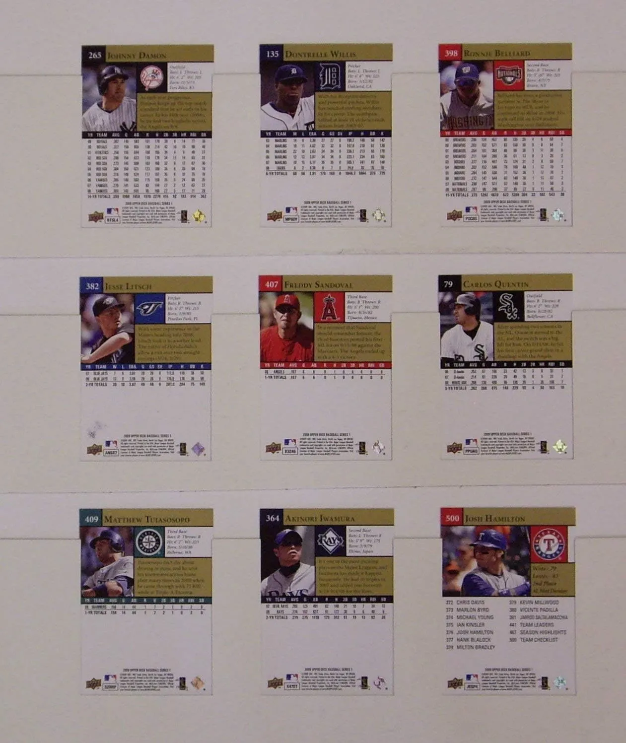 Trading Card Display Frame for 15 Standard Trading Cards - Black Frame with Dark Blue (White Trim) Mat