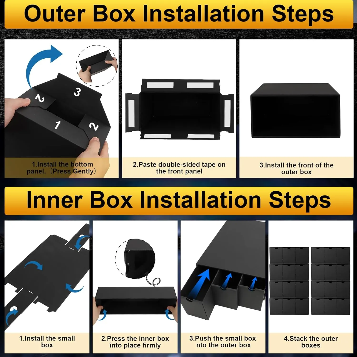 Trading Card Organizer - Card Storage Box with 24-600 CT Boxes - 72 Dividers, Labels and Tapes - 24000  Cards Capacity - Perfect for TCG, MTG, Sports Cards,Collectible Card Games